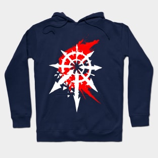 BLOOD STAR OF CHAOS white Hoodie